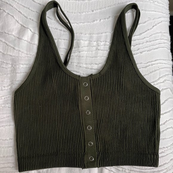 aerie Tops - Dark green Aerie Bralette Top - Never worn